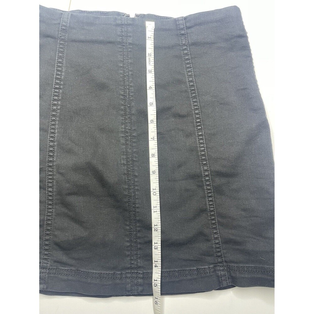 Free People Westminster Black Vintage Wear Denim Mini Skirt Junior's size 5